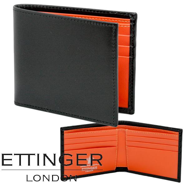 【OML様】ETTINGERエッティンガー馬蹄 ケース ブラック/オレンジ ETTINGER】SMALL TRAY PURSE スターリングシリーズ馬蹄型コインケース