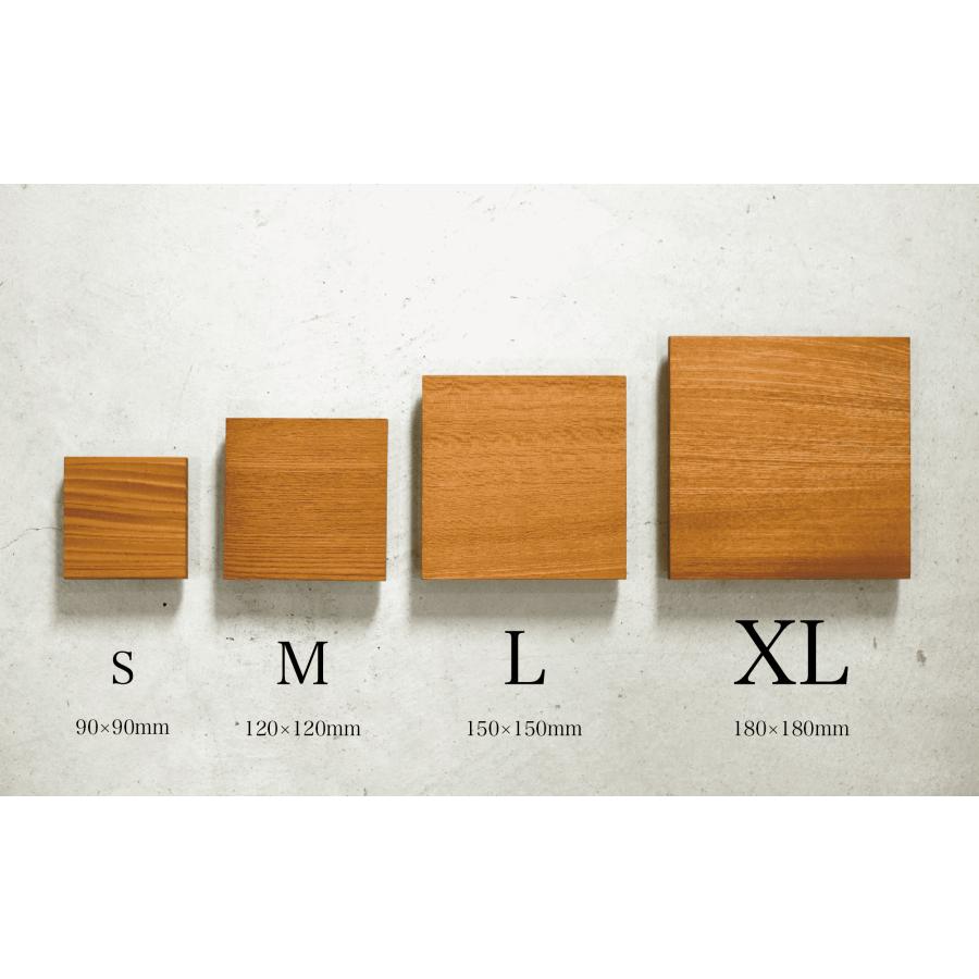 木製表札「Square L ケヤキ」150×150mm : HARUTAKE - 通販 - Yahoo