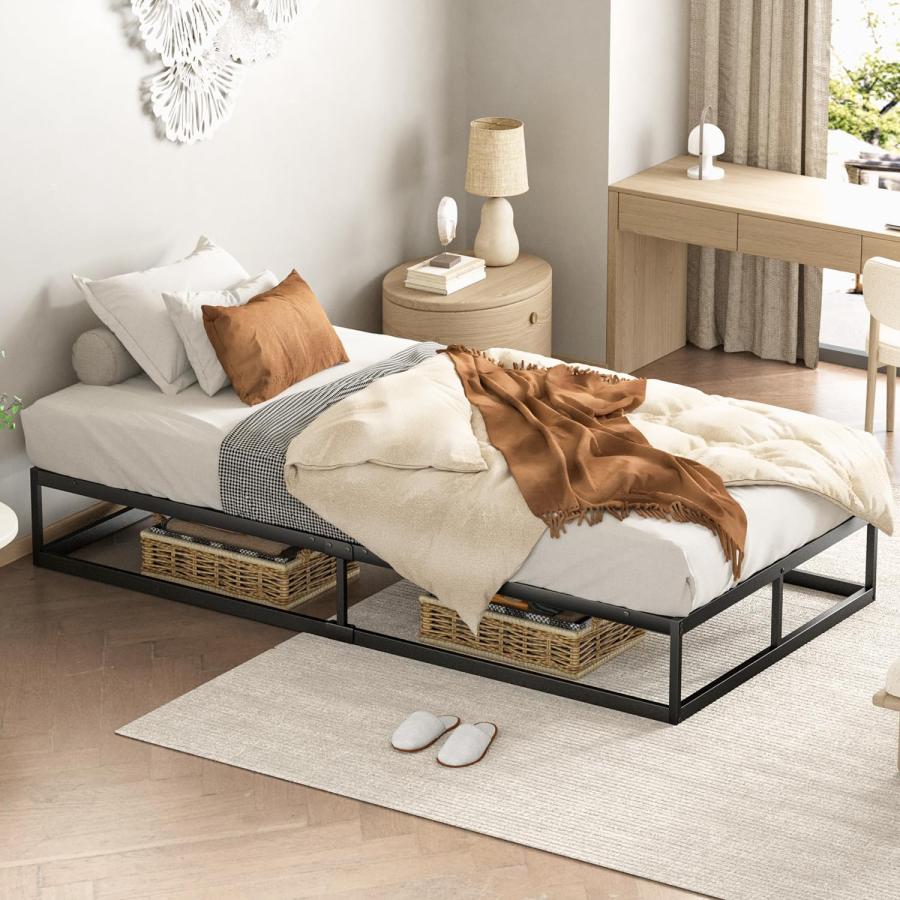 ベッドフレーム シングル 97cm メタル パイプ 静音 一人暮らし
