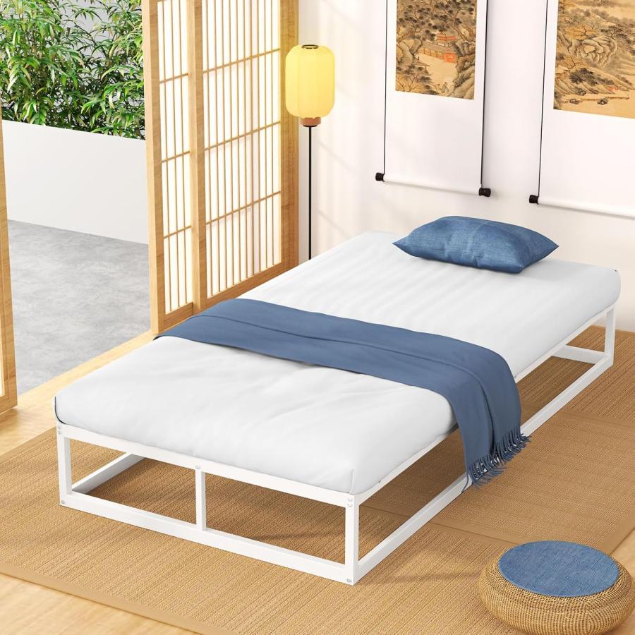 ZINUS メタル ベッドフレーム セミダブル ベッド下収納 耐久性 通気性 ZINUS メタル ベッドフレーム セミダブル Arnav Metal Platform 2000
