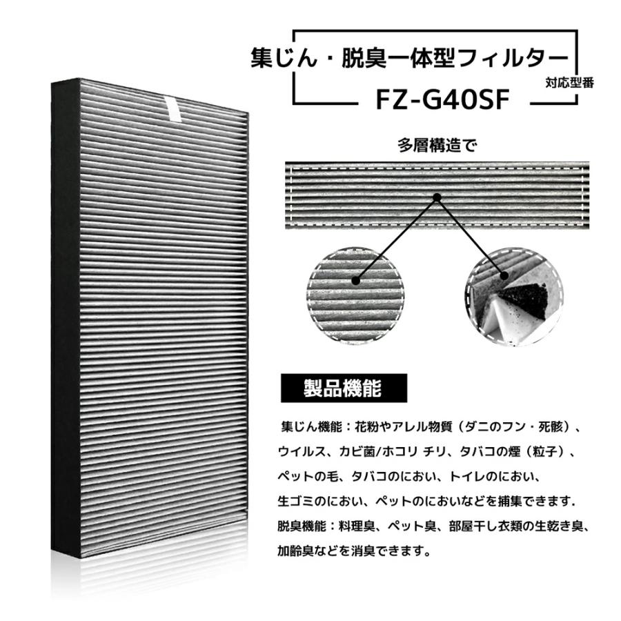 シャープ 空気清浄機 FZ-G40SF (FZ-D40SFの同等品) 集じん・脱臭一体型