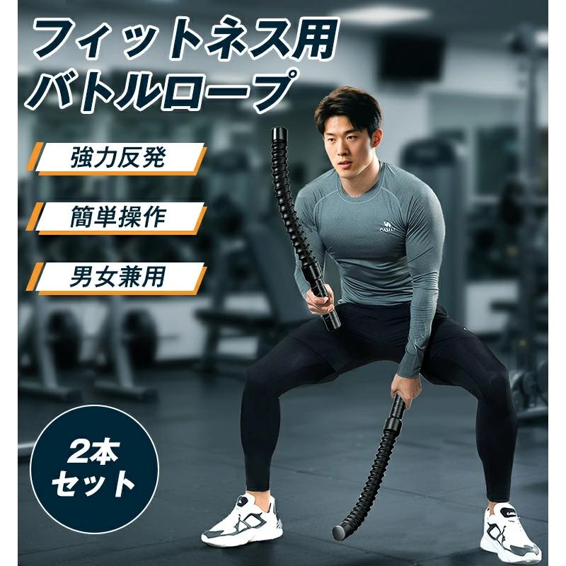 コードレス バトルロープ｜室内外OK 【2本セット】 全身トレーニング