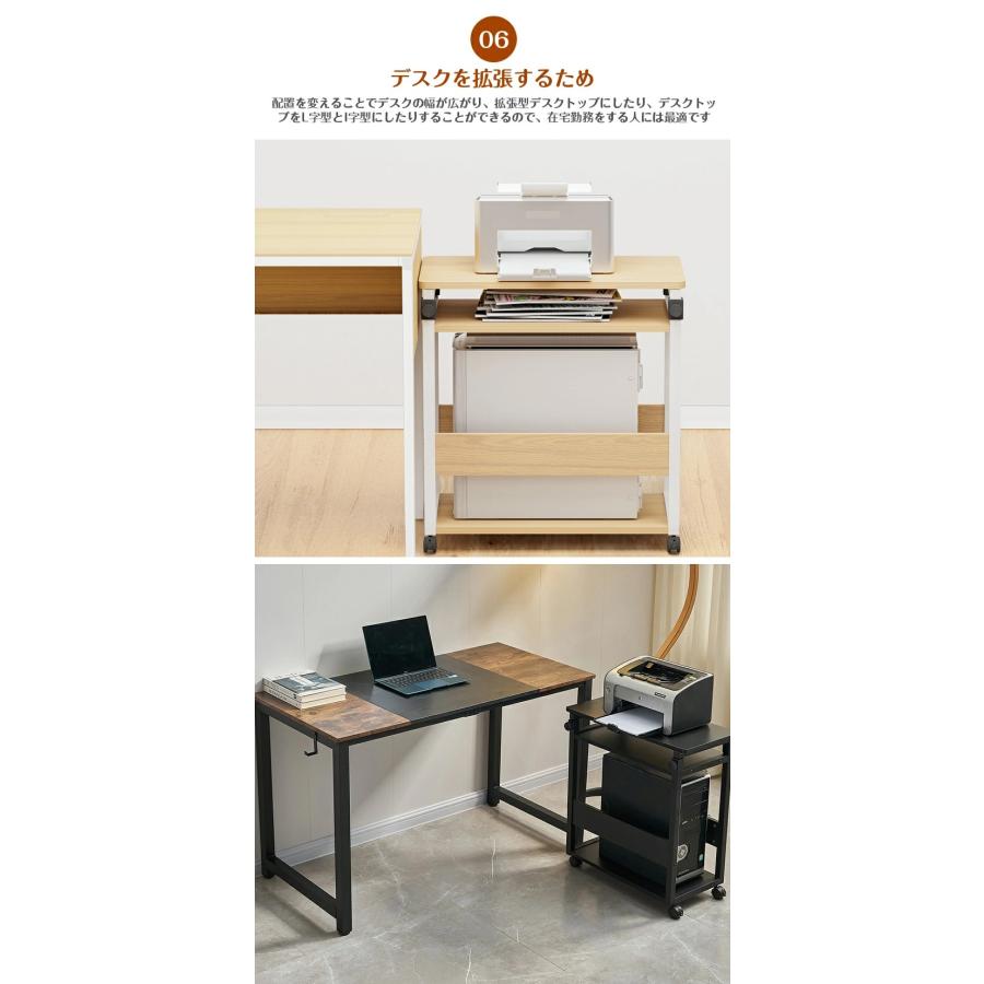 パソコンワゴン 60×35×67.5〜95cm昇降式 PCワゴン サイドデスク パソコンワゴン 60×35×67.5〜95cm昇降式 PCワゴン サイドデスク