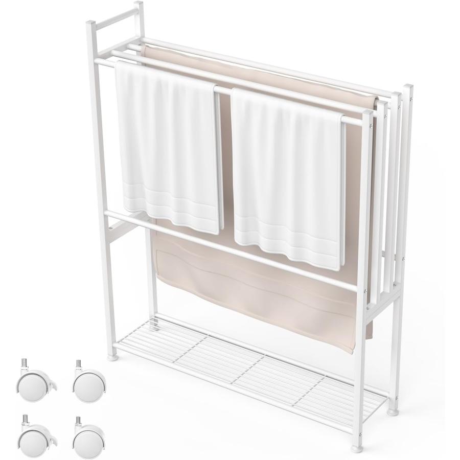 バスタオルスタンド バスタオルハンガー W67.5×D17.5×H86cm 物干し