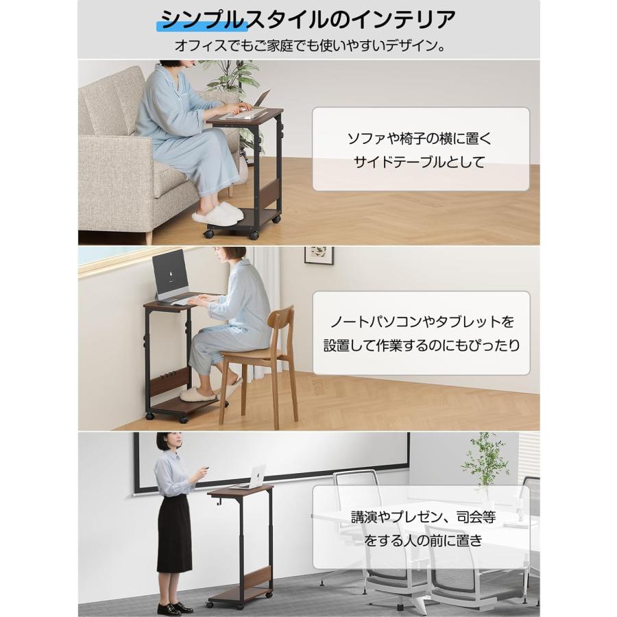 サイドテーブル❣️昇降式 キャスター付き パソコンワゴン PCラック 高さ調整可 サイドテーブル 昇降式 キャスター付き パソコンワゴン PCラック 高さ6