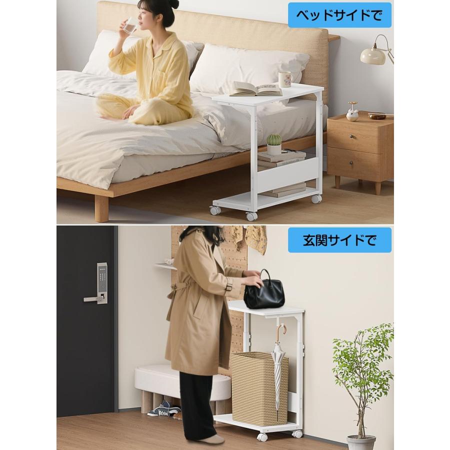 サイドテーブル❣️昇降式 キャスター付き パソコンワゴン PCラック 高さ調整可 サイドテーブル 昇降式 キャスター付き パソコンワゴン PCラック 高さ6