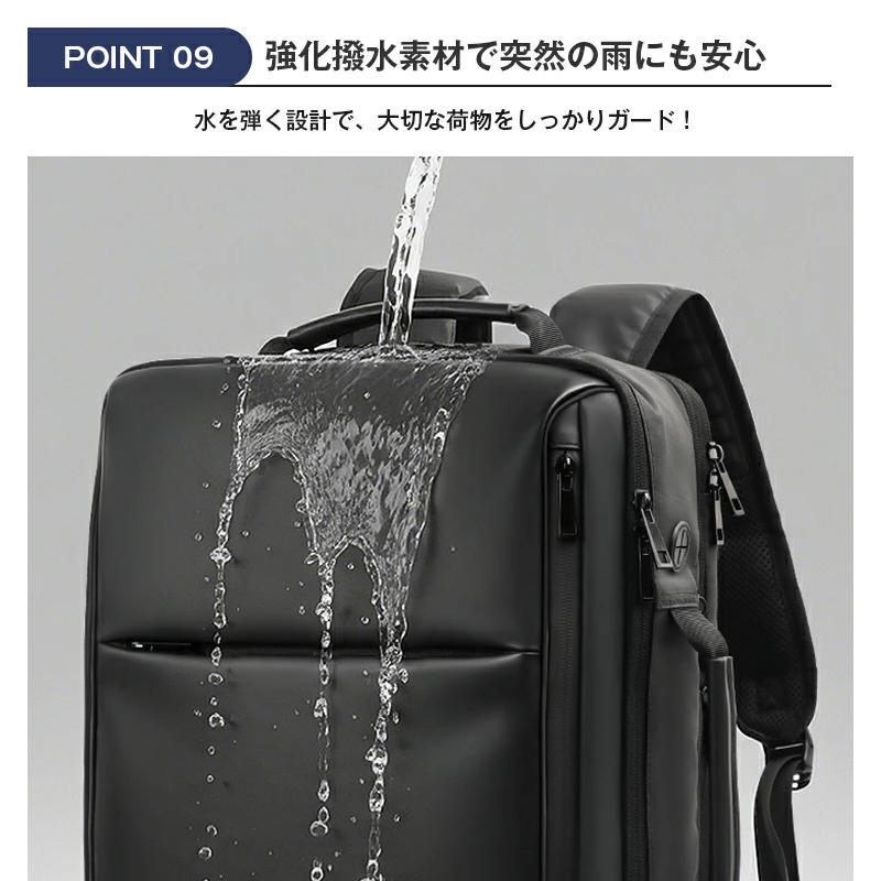 ビジネスリュック メンズ 20-35L拡張式 3WAY 大容量 リュックサック 撥