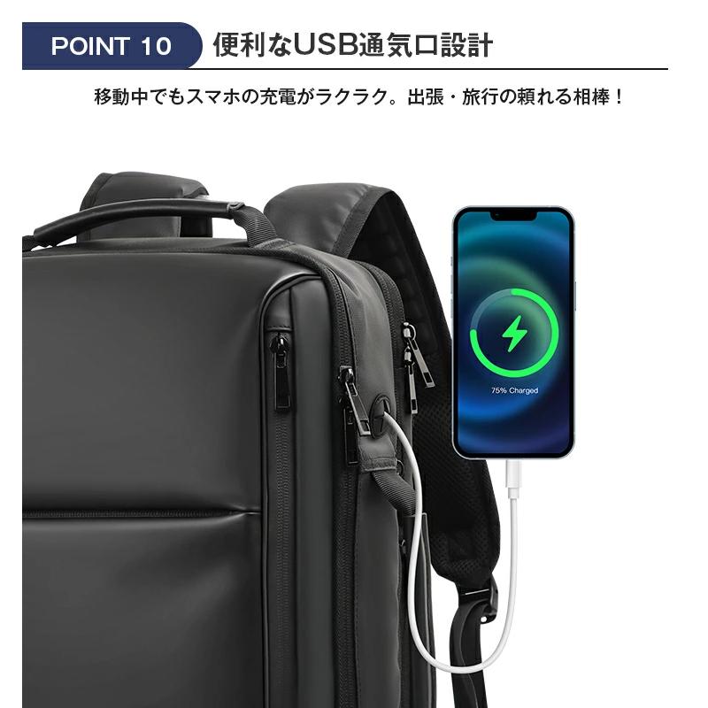 ビジネスリュック メンズ 20-35L拡張式 3WAY 大容量 リュックサック 撥