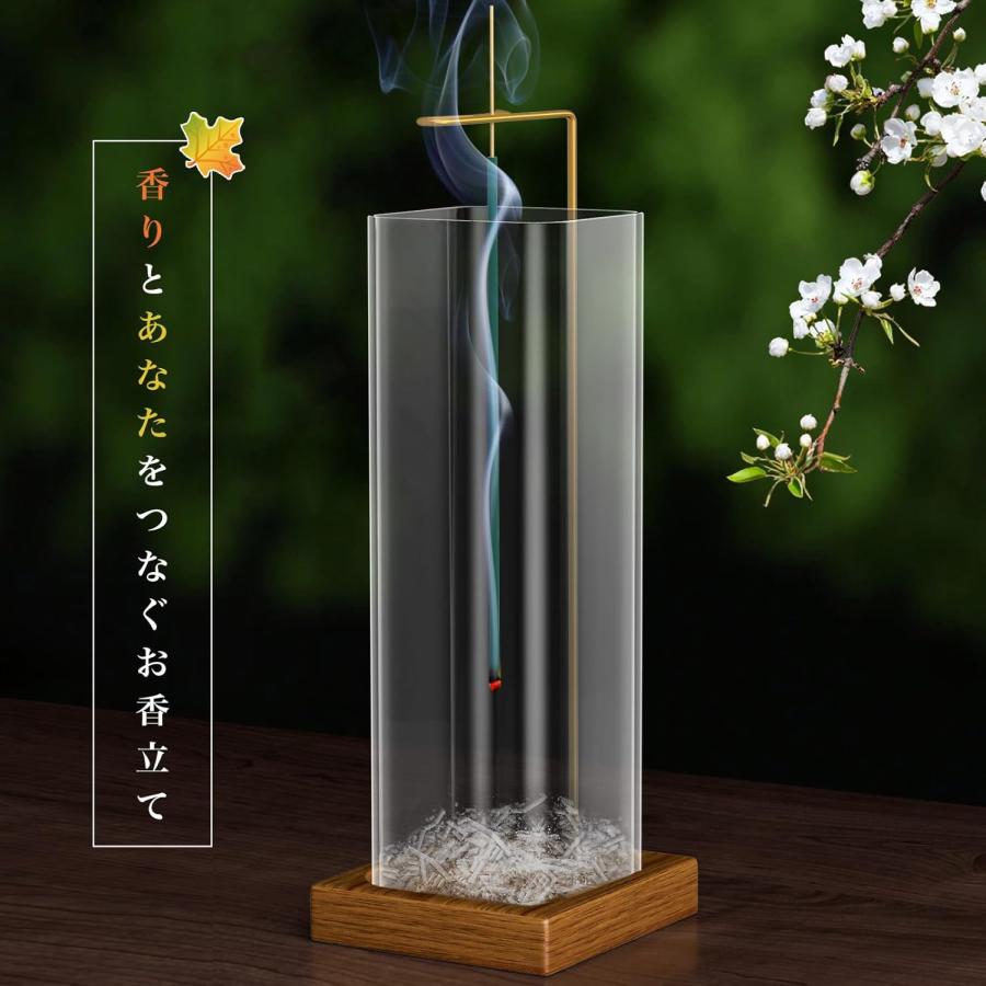 お香立て おしゃれ 線香立て ガラス 35cm長寸・中寸・短寸・コーン