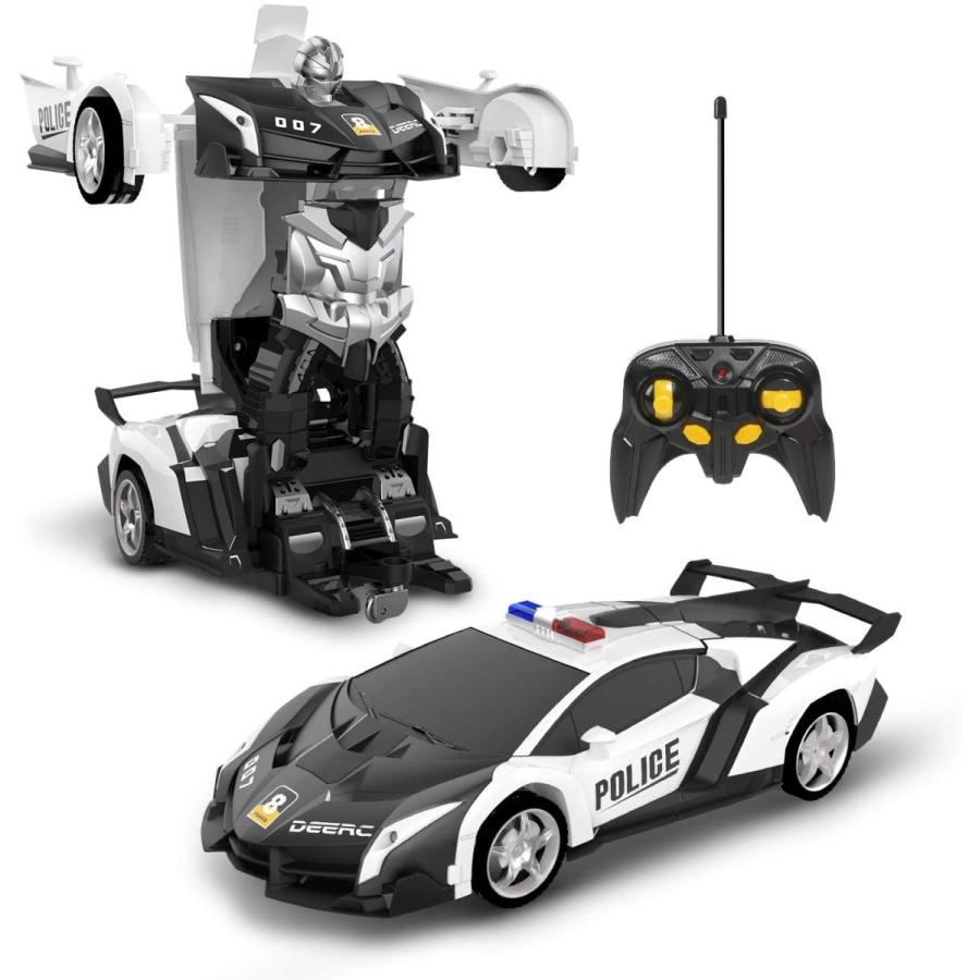 ロボットに変換 おもちゃ 車 リモコンカー スタントカー こども向け ラジコンカー 360 回転 2 使用時間45分 デモモード 警察車 その他おもちゃ 格安販売中 Themtransit Com