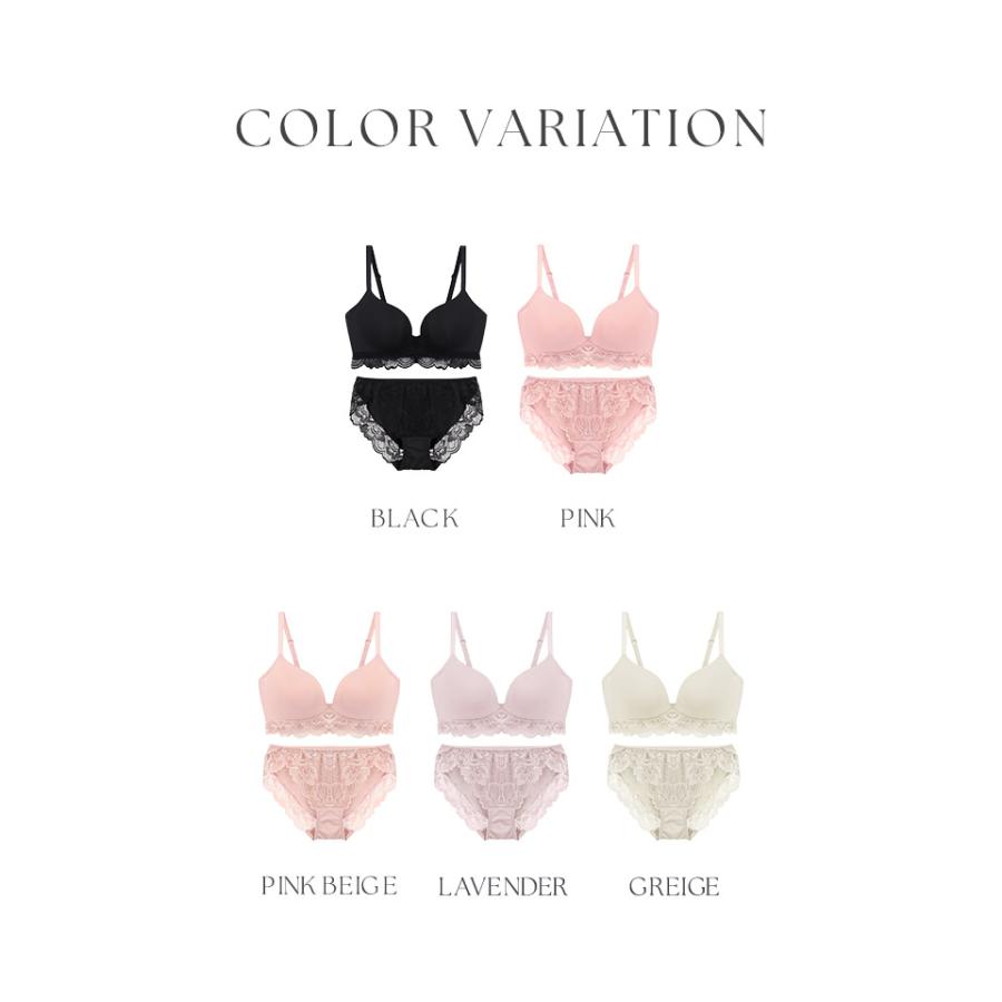 【本日 23:59まで20%OFF】ノンワイヤー 着痩せ ブラ ブラジャー 上下 セット 谷間 脇高 盛れる 下着 女性 レディース エアランジュ クラッシーレース ツーハッチ | tu-hacci | 10