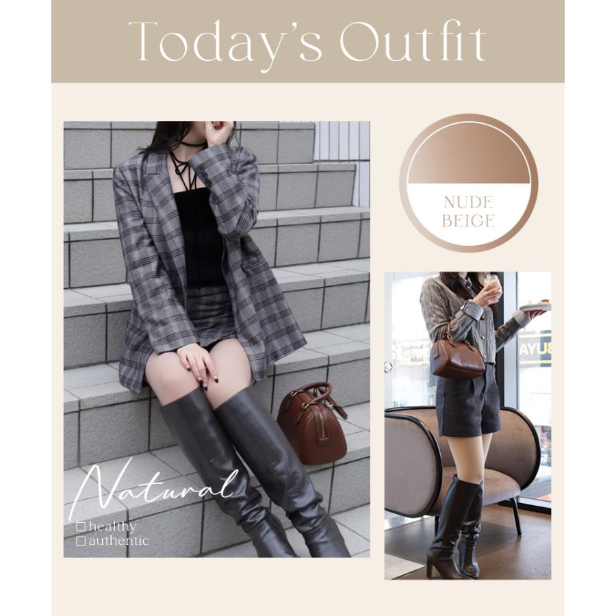 フェイクタイツ タイツ　透け感タイツ　フェイクストッキング　透けて見える　防寒 ツーハッチ | tu-hacci | 13