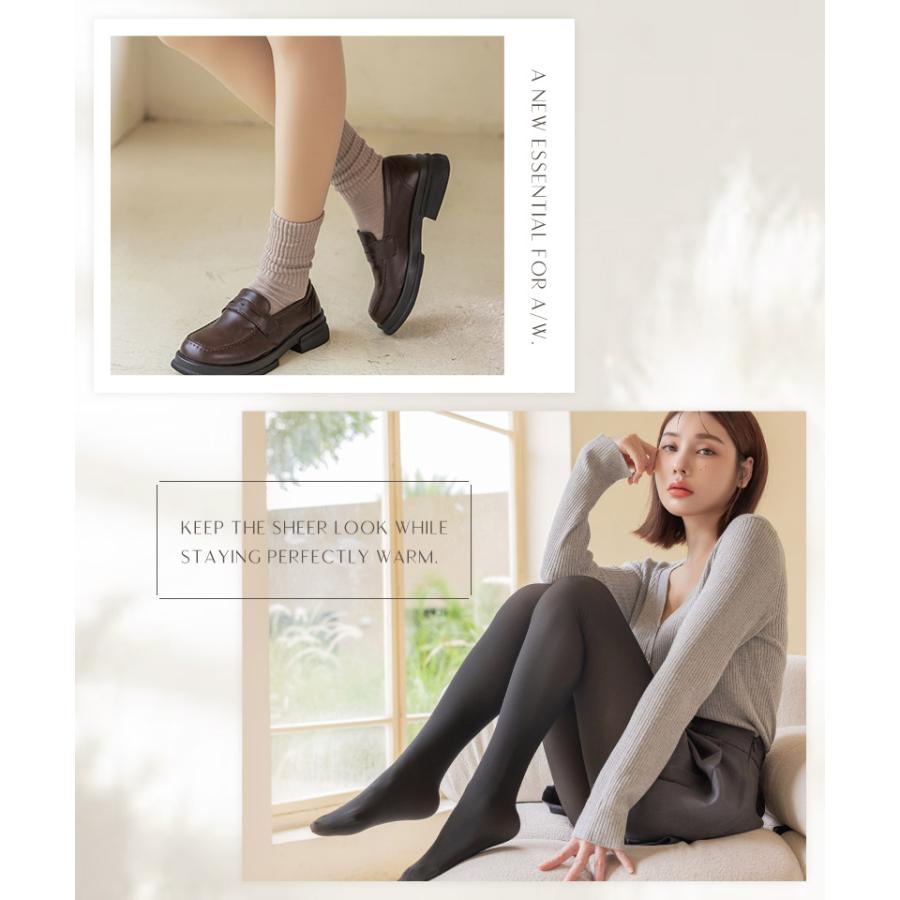 フェイクタイツ タイツ　透け感タイツ　フェイクストッキング　透けて見える　防寒 ツーハッチ | tu-hacci | 09
