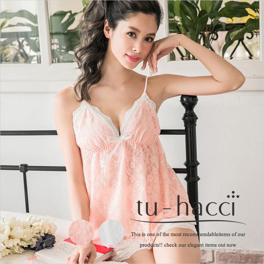 セクシーランジェリー 総レースベビードール フレアパンツセット2color ピンク ホワイト Tu Hacci R148 Tu Hacci ツーハッチ 通販 Yahoo ショッピング