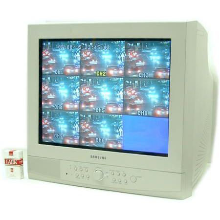 SA-49237】防犯カメラ 監視カメラ 8CH映像入力、カラー21インチCRT