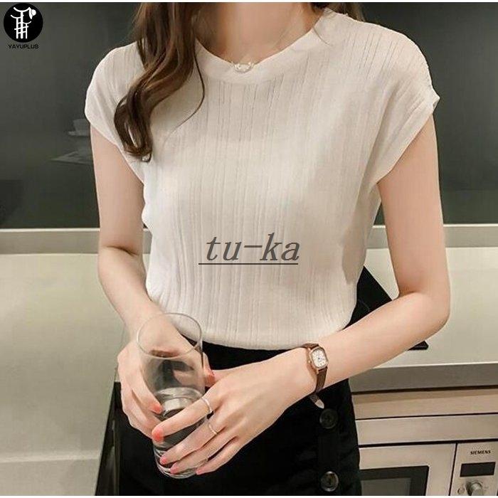 Tシャツ カットソー レディース ニット トップス インナー 半袖カットソー 無地tシャツ ゆったり 夏服 カジュアル 代引不可 16春夏新作