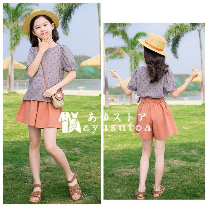 独創的 ウエア 子供服 女の子 セットアップ おしゃれ 上下セット 夏服 韓国子供服 女の子 セットアップ おしゃれ 上下セット キッズ 可愛い 夏服 誕生日 ハート柄 トップス 半袖 ショートパンツ 2点セット スウィート 通学 1 170 Www Threeriversofs Com