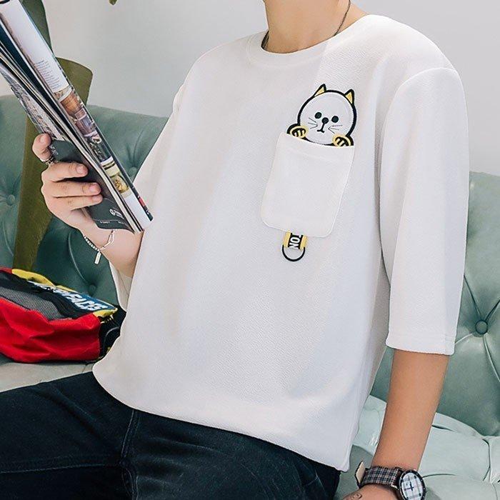 通販激安 Tシャツ カットソー Tシャツ メンズ 半袖 トップス カットソー 夏 Tシャツ メンズ 半袖 トップス 無地 カットソー Tシャツ 五分丈 カジュアル おしゃれ シンプル 大きいサイズ 22夏新作 Www Threeriversofs Com