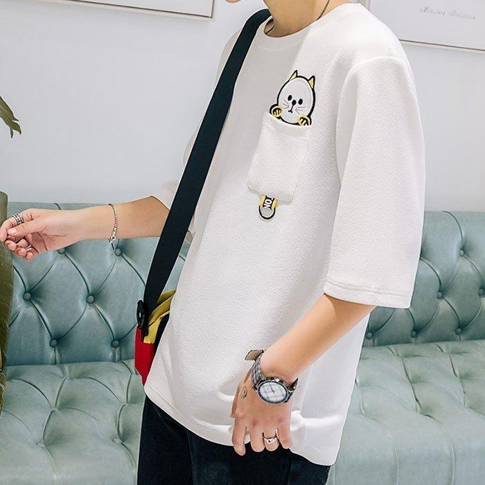 通販激安 Tシャツ カットソー Tシャツ メンズ 半袖 トップス カットソー 夏 Tシャツ メンズ 半袖 トップス 無地 カットソー Tシャツ 五分丈 カジュアル おしゃれ シンプル 大きいサイズ 22夏新作 Www Threeriversofs Com