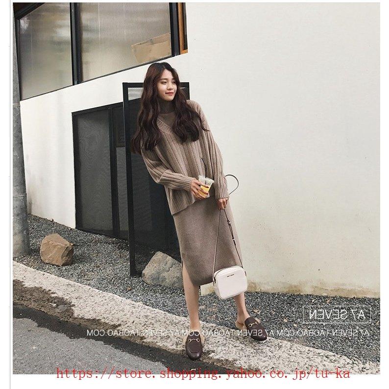 セットアップ レディース ニット ワンピース セーター トップス おしゃれ 春秋 2点セット スカート Ol 通勤 結婚式 40代 30代 代 Ol 発表会 音楽会 可愛い 新規購入