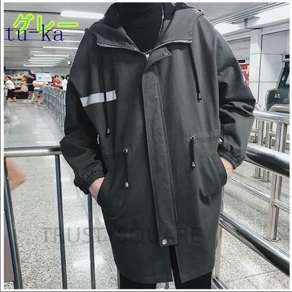 激安本物 コート アウター スプリングコート メンズ 春コート モッズコート ロング メンズスプリングコートモッズコート春コート フード付きロングジャケットトレンチコートアウター無地ミリタリーお兄系カジュアル Www Threeriversofs Com