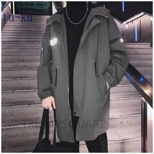 激安本物 コート アウター スプリングコート メンズ 春コート モッズコート ロング メンズスプリングコートモッズコート春コートフード付きロング ジャケットトレンチコートアウター無地ミリタリーお兄系カジュアル Www Threeriversofs Com