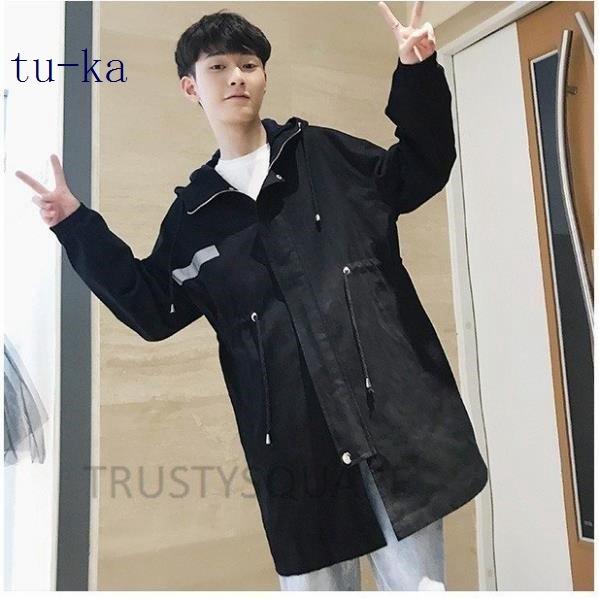 激安本物 コート アウター スプリングコート メンズ 春コート モッズコート ロング メンズスプリングコートモッズコート春コート フード付きロングジャケットトレンチコートアウター無地ミリタリーお兄系カジュアル Www Threeriversofs Com