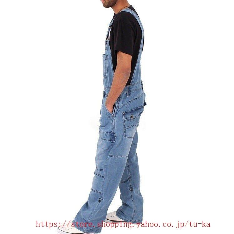 オープニング 大放出セール ボトムス パンツ デニムオーバーオール メンズ 無地 デニム サルエルタイプ オー デニムオーバーオール メンズ 無地 デニム サルエルタイプ オールインワン サロペット ボトムス 春夏秋 お洒落 男性 カジュアル 大きいサイズ 2色 Www