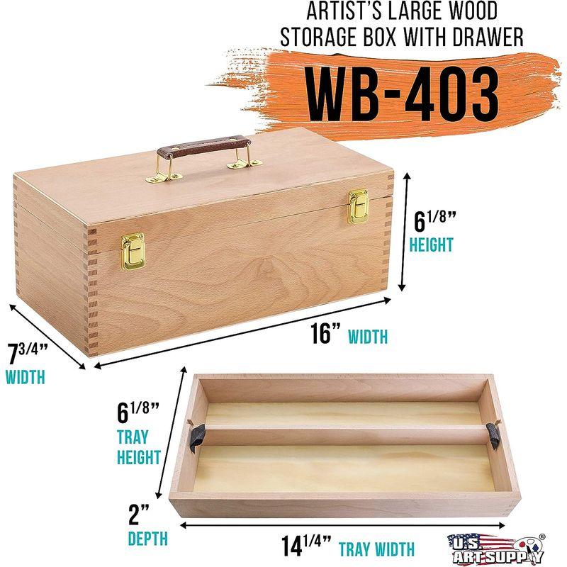 10 Drawer Wood Artist Supply Storage Box — U.S. Art Supply