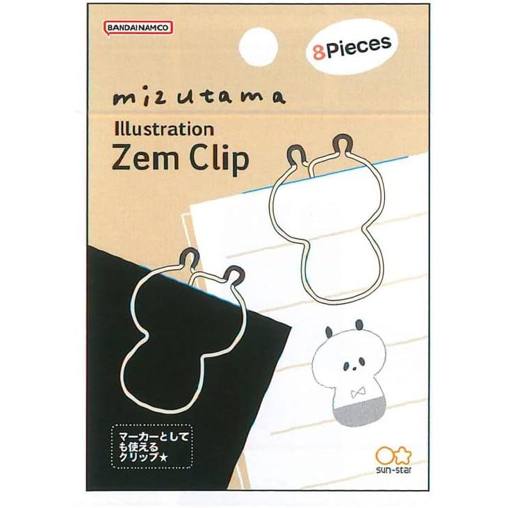 サンスター文具 mizutama クリップ イラストゼムクリップ パンダ