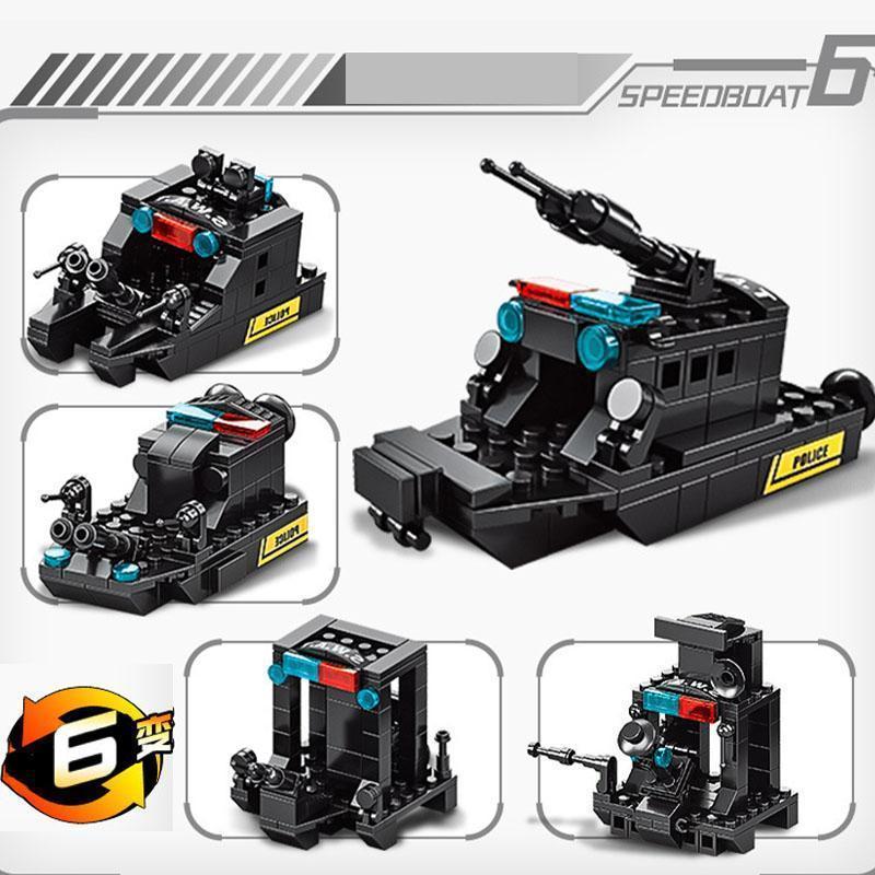あす楽 レゴ互換ブロック ロボコップ 装甲車 戦闘機 LEGO互換品 SWAT 51種類変形可 ミニフィグ スワットチーム 知育玩具 ブロック 誕生日プレゼント 入園ギフト｜tubamenami-store｜14