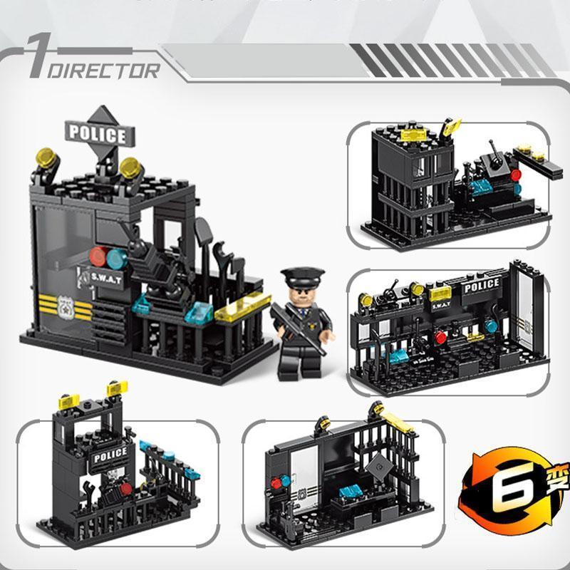 あす楽 レゴ互換ブロック ロボコップ 装甲車 戦闘機 LEGO互換品 SWAT 51種類変形可 ミニフィグ スワットチーム 知育玩具 ブロック 誕生日プレゼント 入園ギフト｜tubamenami-store｜08