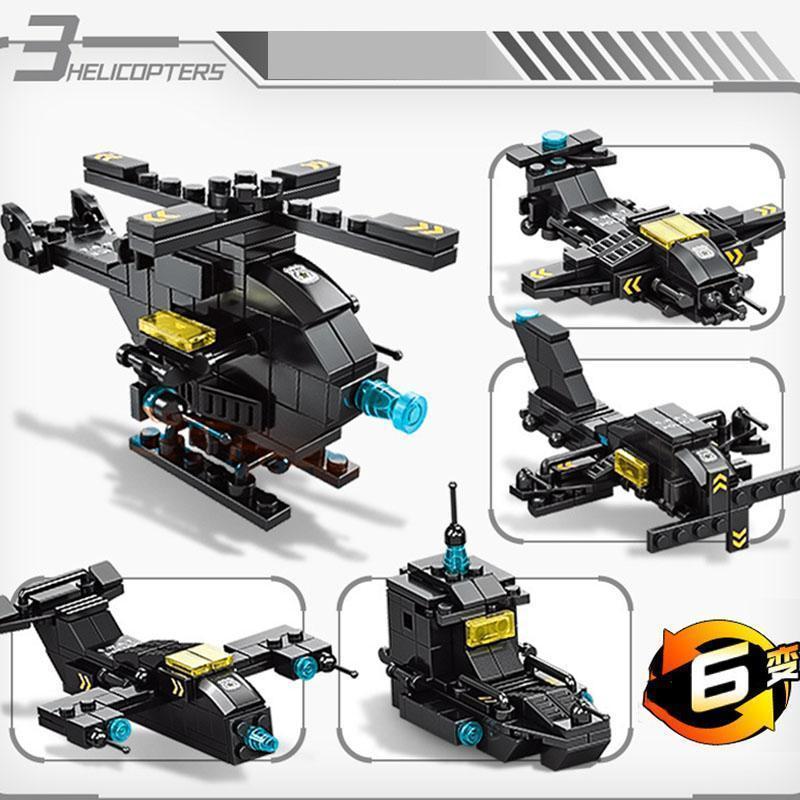 あす楽 レゴ互換ブロック ロボコップ 装甲車 戦闘機 LEGO互換品 SWAT 51種類変形可 ミニフィグ スワットチーム 知育玩具 ブロック 誕生日プレゼント 入園ギフト｜tubamenami-store｜10