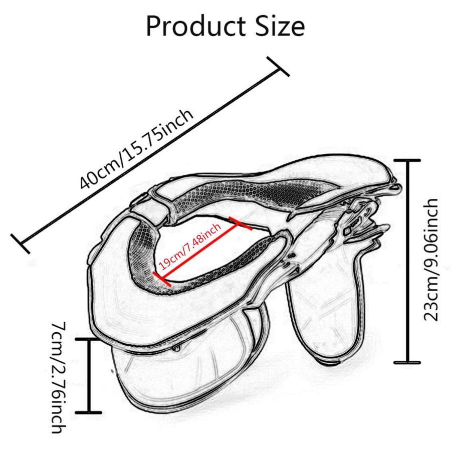 大人のモトクロスネックブレース、モトクロスセーフティネックブレース、カートレースネックプロテクター、ロングライディング用の取り外し可能なバック/ウォッ｜tubamenami-store｜06