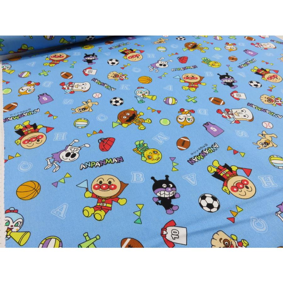 アンパンマン スポーツ ライトブルー オックス生地 キャラクター 生地 布地 プリント 入園 100 35a 布と手芸 つばめや 通販 Yahoo ショッピング