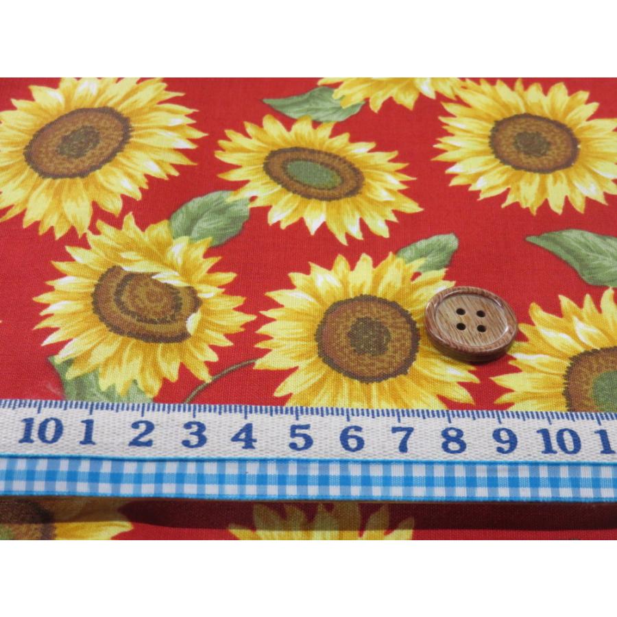 ひまわり向日葵 小 レッド シーチング ヒマワリ 安い おしゃれ 布地 かわいい 生地 手芸 H7077 1d 布と手芸 つばめや 通販 Yahoo ショッピング