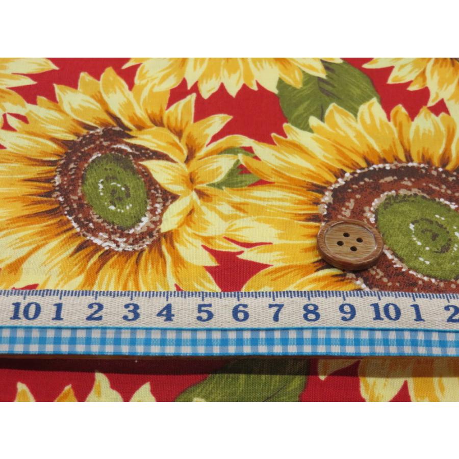 ひまわり向日葵 大 レッド シーチング ヒマワリ 安い おしゃれ 布地 かわいい 生地 手芸 H7077 2d 布と手芸 つばめや 通販 Yahoo ショッピング