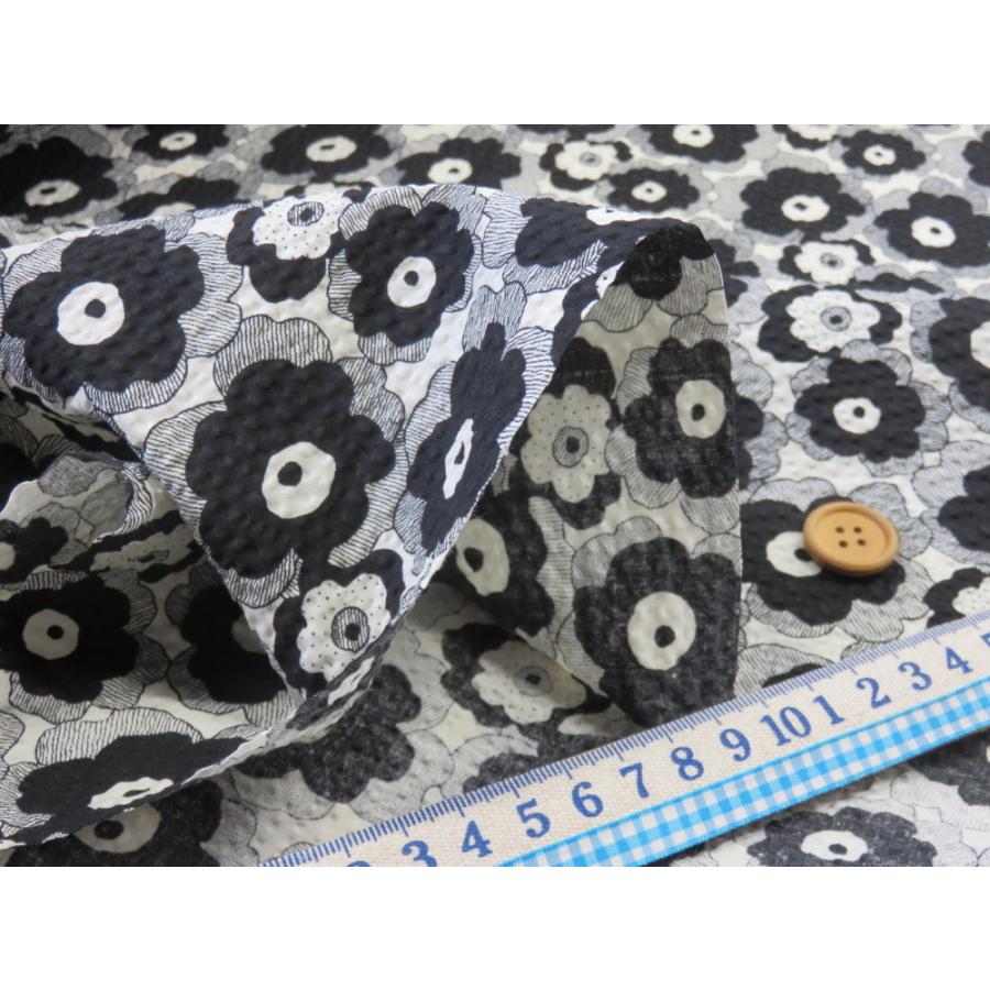 リップル ミニポピー ブラック 安い おしゃれ 布地 かわいい 生地 ゆかた 浴衣 じんべい 甚平