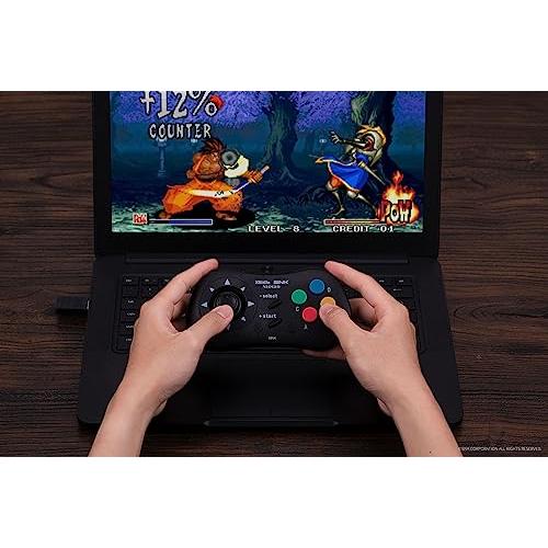 8Bitdo NEOGEO Windows、Android、NEOGEO mini用ワイヤレスコントローラ、クラシッククリック式ジョイスティック付き - SNK公式ライセンス Black｜tubutubu-shop｜04