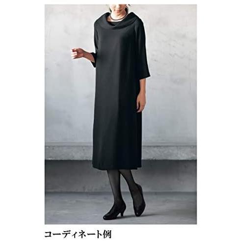 セシール ブラックフォーマル Iラインシルエット S ブラック レディース ロールカラーワンピース 手洗いok 色々な ロールカラーワンピース