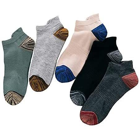 Mohsily くつした メンズ 靴下 くるぶし スポーツ 履き心地 Free 薄く 送料無料でお届けします 5足 夏 Size 脱げない Stylea