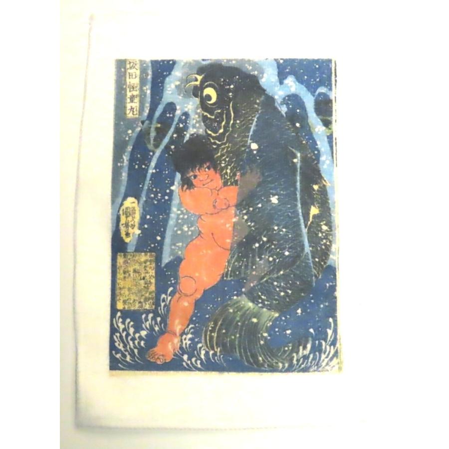 歌川国芳 坂田怪童丸 ダストクロス マイクロファイバー クロス 雑巾 タオル 浮世絵 鯉