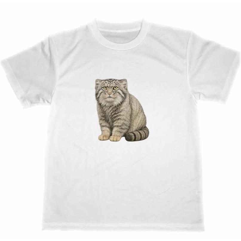 ドライ Tシャツ マヌルネコ アニマル 猫 ネコ グッズ 珍獣 イラスト
