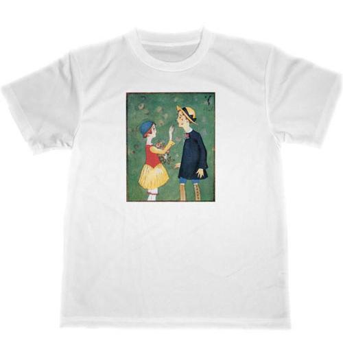 竹久夢二　ドライ　Tシャツ　名画　絵画　挿絵　アート　グッズ　薔薇のとげ｜tuge9999-happy