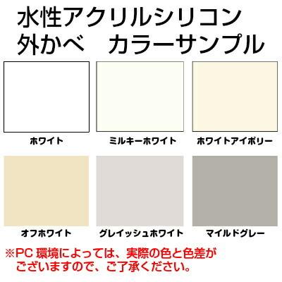 アトムハウスペイント（塗料　ペンキ　ペイント）水性シリコン外かべ用塗料　14Lホワイト