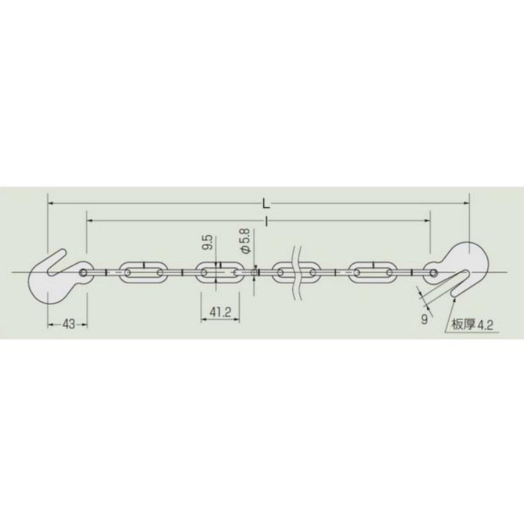足場吊りチェーン３m未使用に近い品　１０本 足場吊りチェーン 3m 最も一般的な足場チェーン 現場を止めない