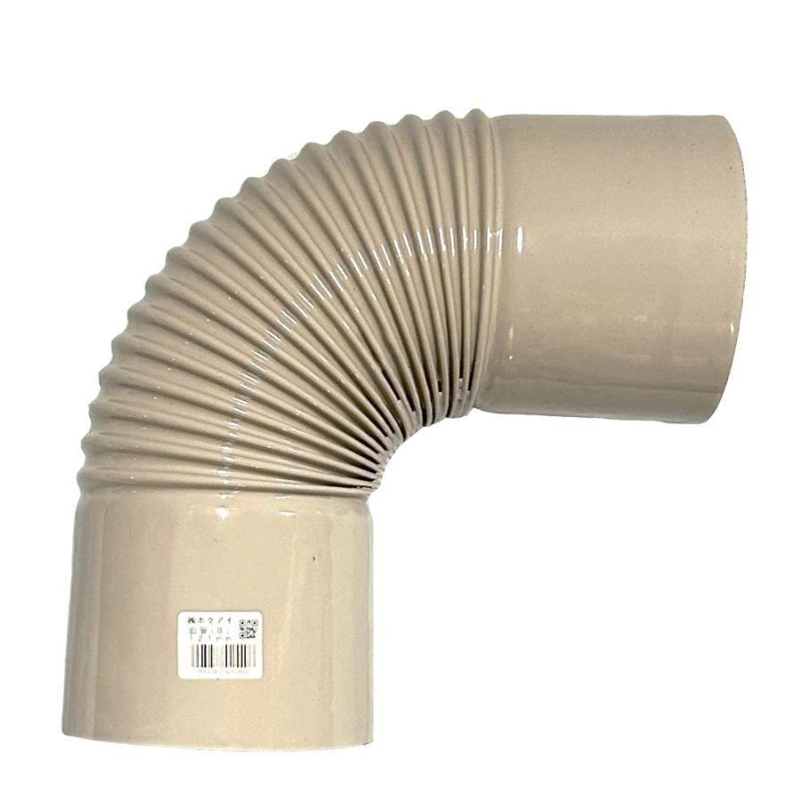 薪ストーブ用 ホーロー煙突 ベージュ エントツ 106Φ 3寸5分 エビ曲 90