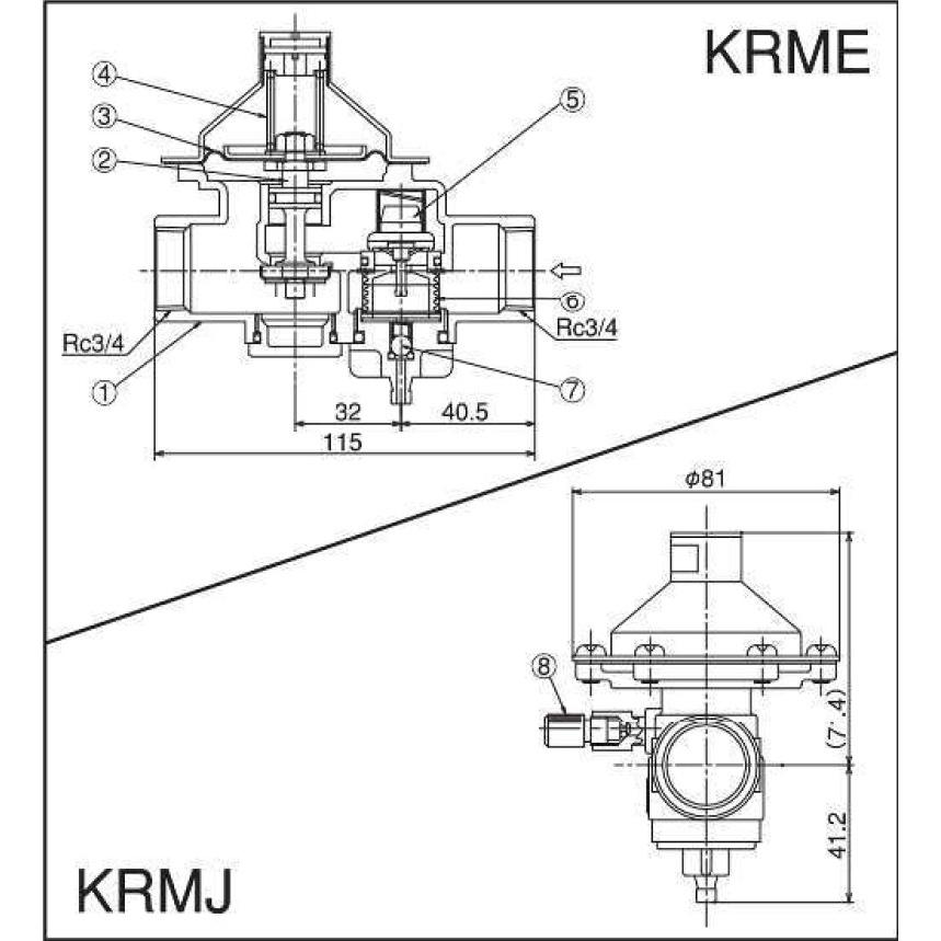 湯水器減圧弁 KKK 兼工業 KR-20MJ  寒冷地用   設定圧力80kpa｜tugiteyasan｜03