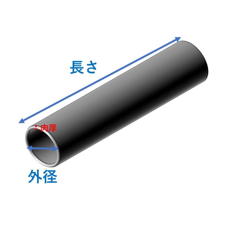 現場屋さん　黒ガス管　SGP　呼び径100A　外径　約114.3ミリ×肉厚　厚さ　約4.5ミリ　長さ1.5ｍ　重量　約18.3kg　丸一鋼管　配管用炭素鋼鋼管　JIS G 3452　｜tugiteyasan｜02