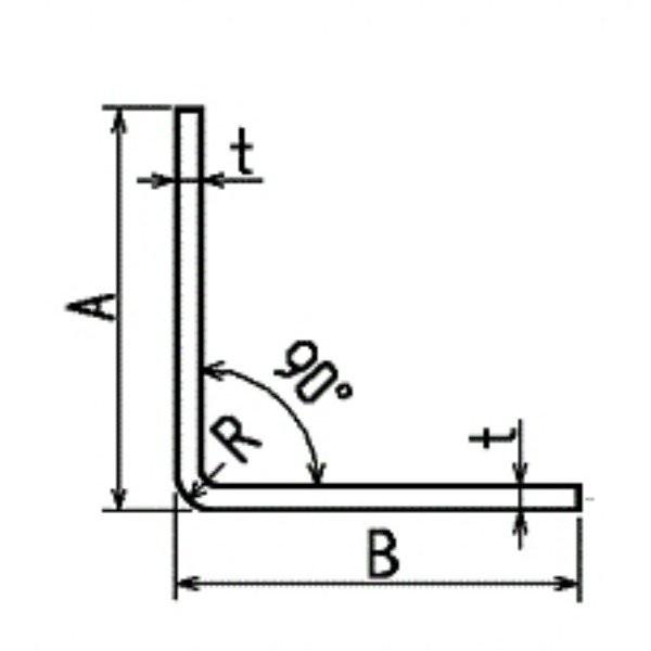 鉄 等辺アングル L6×50×50×1.5m 材質SS400（普通の鉄材） 約6.65kg 